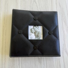 Best Occasions 200 Photo Album   Black Stitched Leatherette   4"x6"   50 Pages