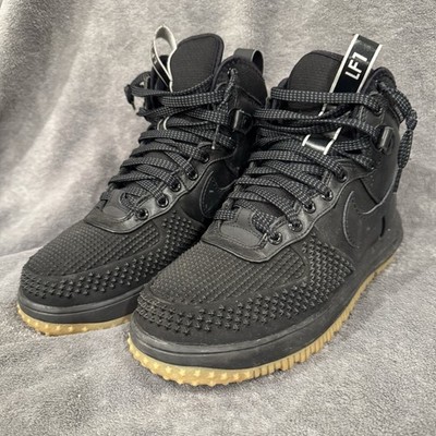 Nike Lunar Force 1 Duckboot Mid Top Sneaker Black/Brown Gum Rubber Sole