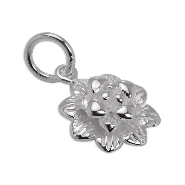 925 Sterlingsilber BlüTenkopf Charm AnhäNger-image