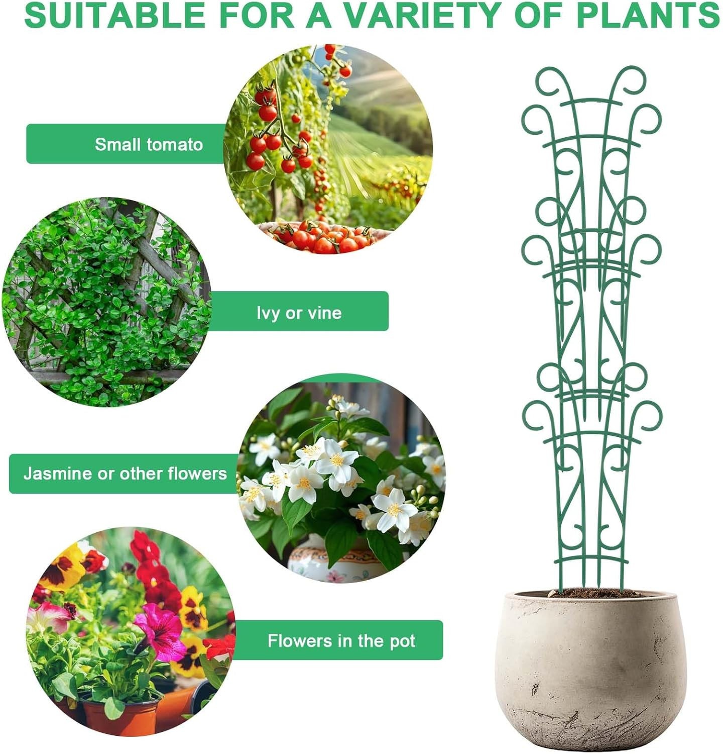 Indoor Plant Trellis for Climbing Plants, 8 Pack Garden Trellis for Potted Plant