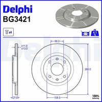 2X Bremsscheibe Delphi BG3421 FüR C3 CitroËN C2 Berlingo Cactus C4 Elysee 301 1