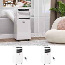 Mobile Air Conditioner W/ Remote Control Cooling Dehumidifying Ventilating White