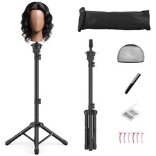 Wig Stand Tripod, 50 Inch Adjustable Mannequin Head Stand, Wig Head Stand for...