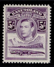BASUTOLAND GVI SG27, 5s violet, LH MINT. Cat £45.