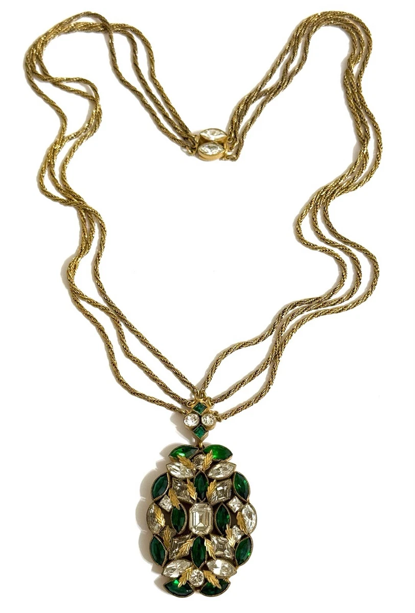 Vintage Hobe Necklace In Vintage Designer Costume Necklaces  1950\'s HOBE\' VINTAGE Highly Collectible Crystal Choker Necklace VN321 main image 0