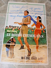 NICE 1966  WALT DISNEY- LT. ROBIN CRUSOE U.S.N. W/ DICK VAN DYKE. 1 SHT.