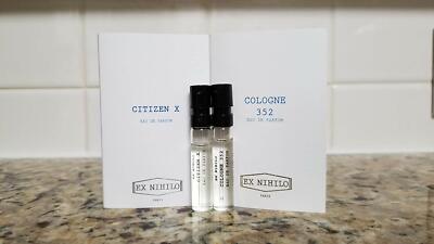 Ex Nihilo CITIZEN X & COLOGNE 352 EDP 0.06 oz/2 ml each vial