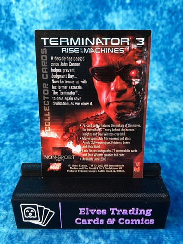 Terminator 3: Rise of the Machines SINGLE Non-Sport Trading card by Comic I 2003 - Picture 126 of 136