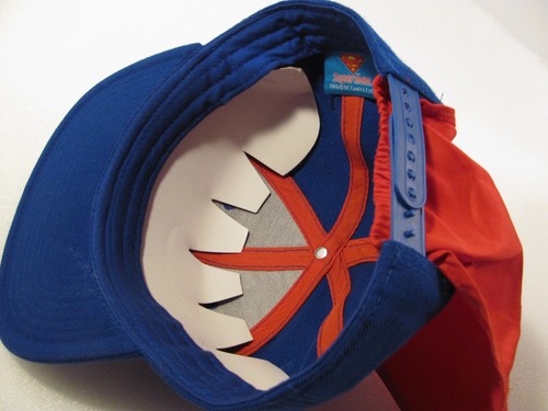 Cappello Superman Adulto Uomo Blu Snapback Regola DC Comics Cappello Cotone Logo Inclinato - Foto 12 di 15