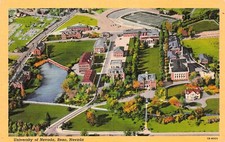 University of Nevada Reno Campus Mackay Stadium Wolf Pack Football Postcard F48