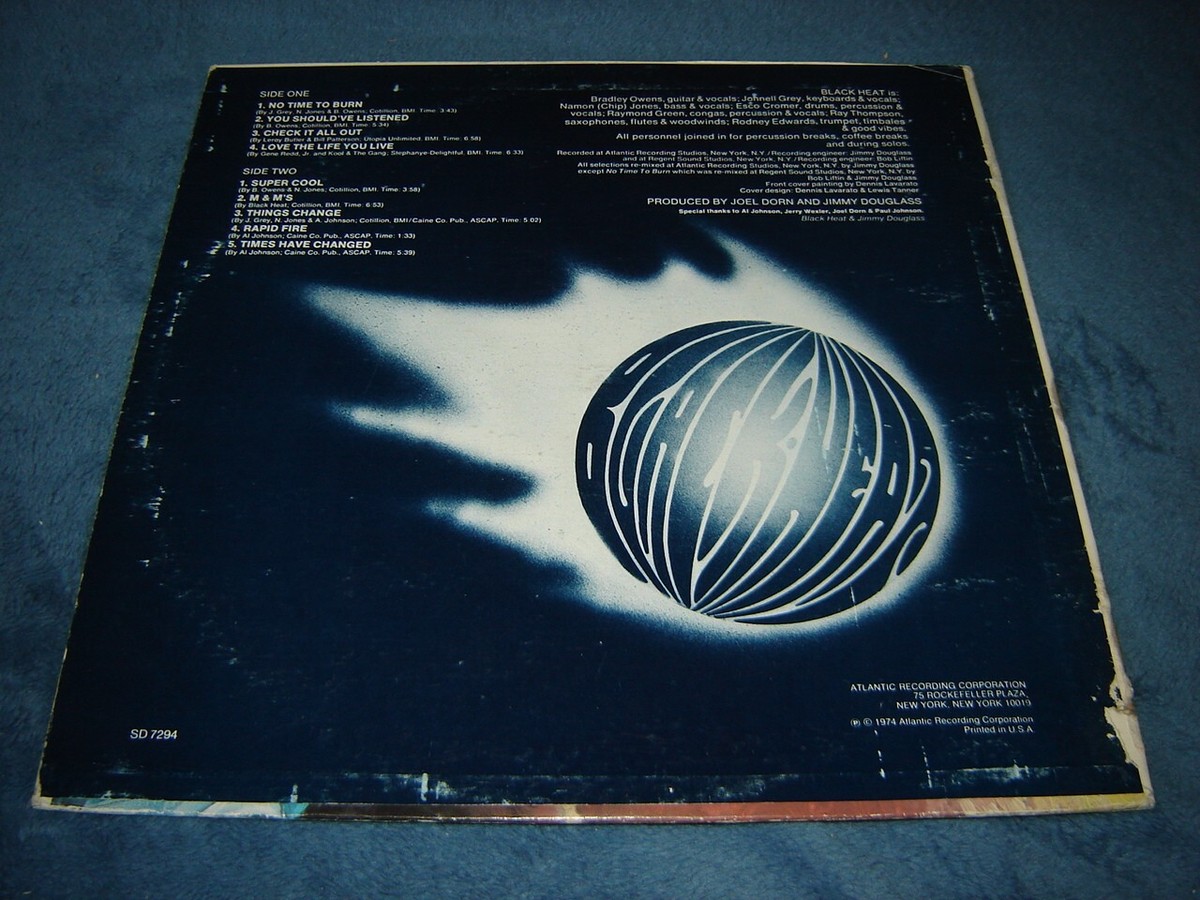 Black Heat - No Time To Burn LP EXC shape record 1974