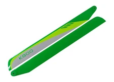 KBDD 690mm FBL White / Lime / Yellow Carbon Fiber Main Rotor Blades - Trex 700