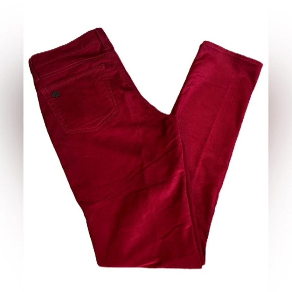 Pantalón Rock & Republic Berlín Rojo Ajustado Pana Talla 8 Foto 2 de 4