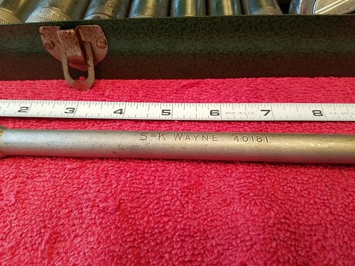 SK TOOLS SK WAYNE SK 1/2" DRIVE SAE SOCKET SET 27 PC 12 PT W/METAL BOX VTG USA - Bild 9 von 24
