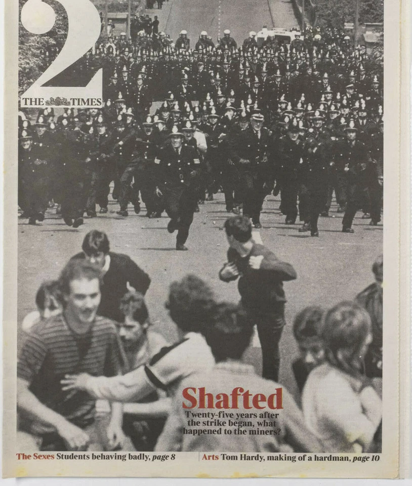 Tom Hardy RARE INTERVIEW 1day only NEWSPAPER MAGAZINE UK MINER'S STRIKE 25 YEARS - Image 2 of 2
