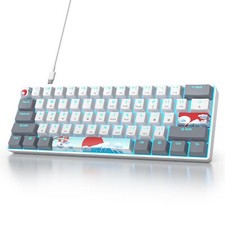 60 Percent Gaming Keyboard 61 Keys Wired Mechanical Keyboard Ultra Compact Ke...