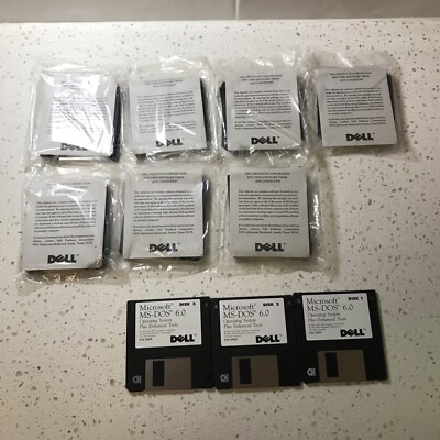 New Sealed MS-DOS 6 Operating System + Enhanced Tools 3.5'' - 3 Floppy Disks