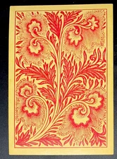 SQ84 Swap Playing Cards 1 Antique Square Corner Flowers Leaves Scrolls C1800’s