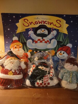 Extremely Rare NIP Plush Snowkins Three Piece Set
