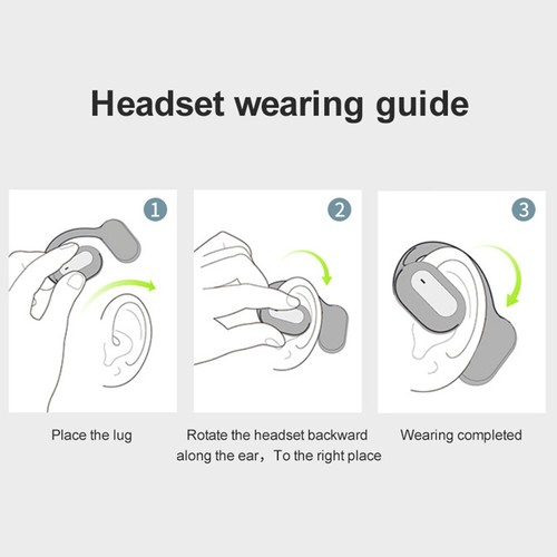OWS Ear Bluetooth Bone Conduction Headphones Stereo Wireless Headset Earphone - Photo 10 sur 14