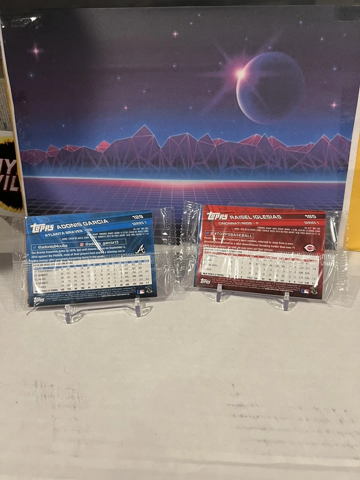 (2) 2017 Topps Serie 1 (6) Tarjeta Promo Pack Judge RC?Trout Eddie Rosario Front Foto 2 de 3