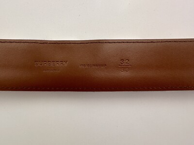 Burberry Check Belt Gold Buckle Size 32/80 NWT – Fabric  display picture 1