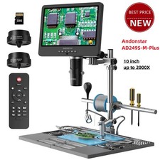 Andonstar AD249S-M-Plus Trinocular HDMI Digital Microscope 2000X 10-in Base ty2