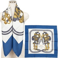 Hermes "BRIDES de GALA" Carre 90 Silk 100 Scarf Vintage Rare Cleaned