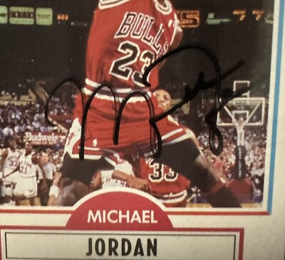 1990 Fleer Michael Jordan Autographed Bulls #26 READ DESCRIPTION