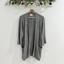 aritzia Wilfred Free Grey Cardigan Pockets Rayon Open Small