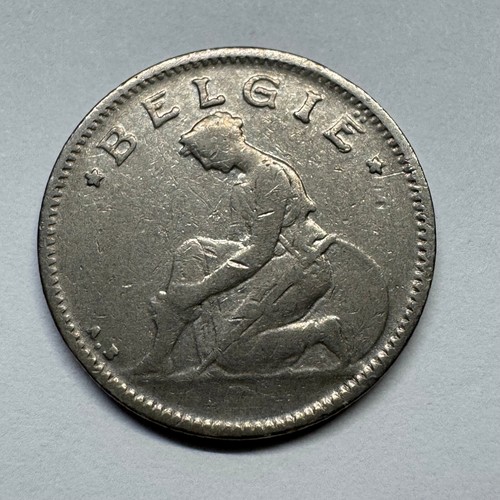 1925 Belgium 50 Centimes - Beautiful Coin - #B-048 - Picture 2 of 2
