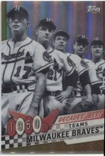 BRAVES TEAM 2020 Topps Series 2 2010s Decades' Best Chrome GOLD REF 28/50 #DBC-8