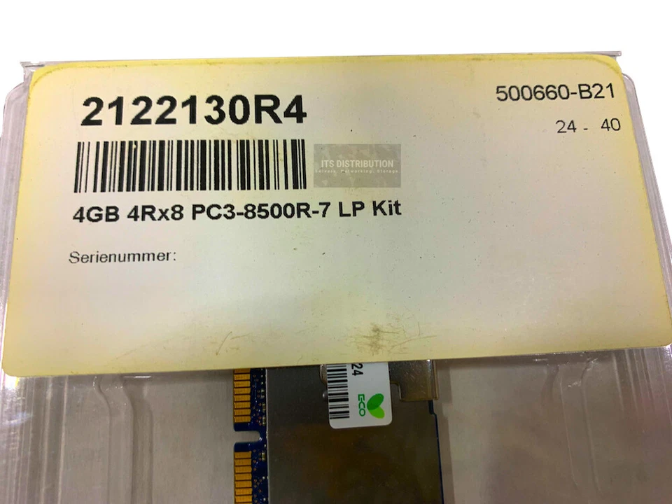 500660-B21 I GENUINE HP 1RX4GB PC3-8500 DDR3 - 4 GB (1 x 4 GB) - DDR3 SDRAM - Image 2 of 4