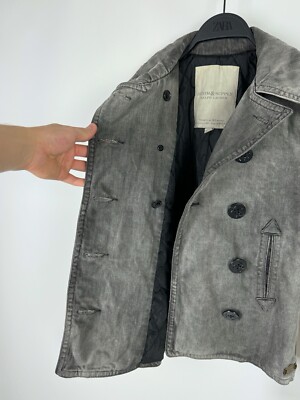 Denim and Supply Ralph Lauren Washed Denim Peacoat | eBay