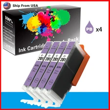 4PK CLI281XXL CLI281 Ink Cartridge photo blue for PIXMA TS8322 TS9120 Printer