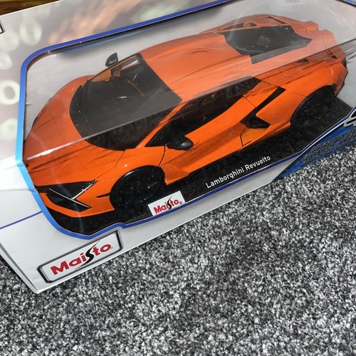 Neu Maisto 1:18 Lamborghini Revuelto orange Diecast Modellauto versiegelt ideales Geschenk - Bild 4 von 6