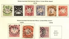 GERMANY BAVARIA SC# 38-47 USED EARLY STAMPS (MISSING 39 & 45)  FREE SHIPPING USA