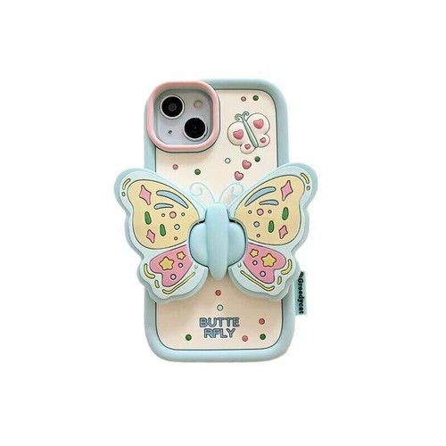 Luxury 3D Butterfly Stand Silicone Cover Case For 16 15 14 13 12 11 Pro Max XR - Picture 16 of 18