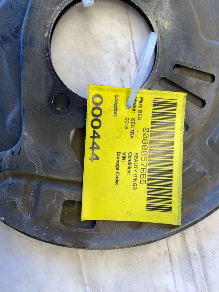 2015 NISSAN SENTRA SV Sedan Front Brake Backing Plate Left and Right Side LH RH - Image 3 of 4