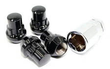 4 Black Acorn Bulge Wheel Lug Nut Locks 12x1.5 for Acura Honda Custom Wheels