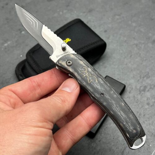 BROWNING Speedload All Season Pakkawood Replaceable Blades Folding Pocket Knife - Picture 5 of 17