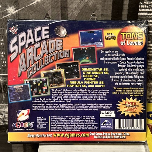 Vintage Y2K Family Friendly PC game lot Sealed New Space Arcade Shooter Racing - Picture 10 of 17