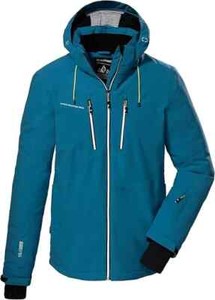 killtec jongens Ski-jack/gewatteerd ski-jack met capuchon en sneeuwvanger KSW 382 BYS QLTD JCKT, neon blue, 164, 42453-000