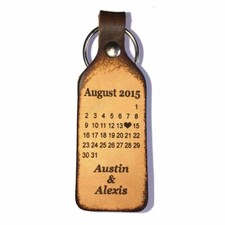 Special Date Calendar Personalized Keychain