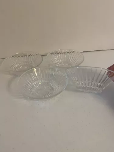 Vintage Fostoria Crystal Dessert Ice Cream Bowls Set of 4