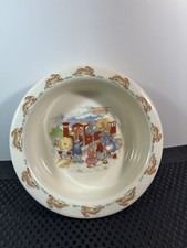 VTG Royal Doulton Bunnykins Childs Bowl w/ Train, 1936 English Fine Bone China