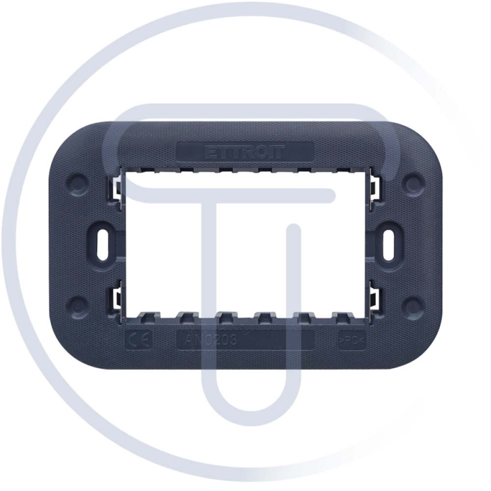 Supporto placca 3 moduli, serie Moon, compatibile serie BTicino Axolute