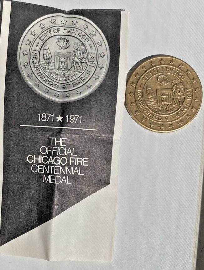 18点【未使用】D賞ACLLECTvol.1 70th Anniversary Chicago Fire 1871-1971 Centennial Coin Medal, Bronze Token w
