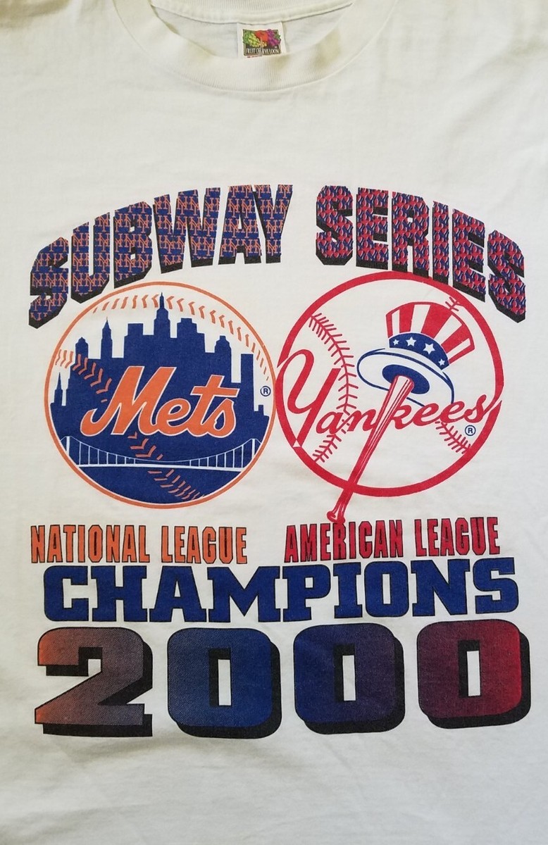 VTG Subway Series 2000 New York Yankees / Mets T Shirt FOTL