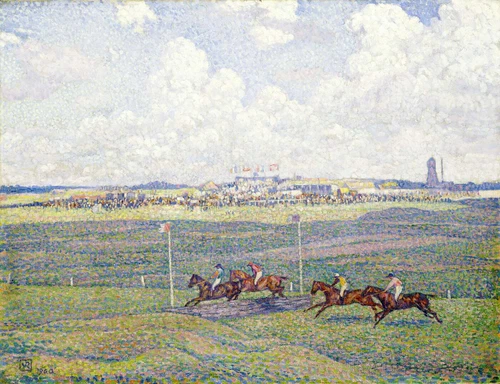 Theo Van Rysselberghe "Racecourse At Boulogne-Sur-Mer" belgian horse horse race